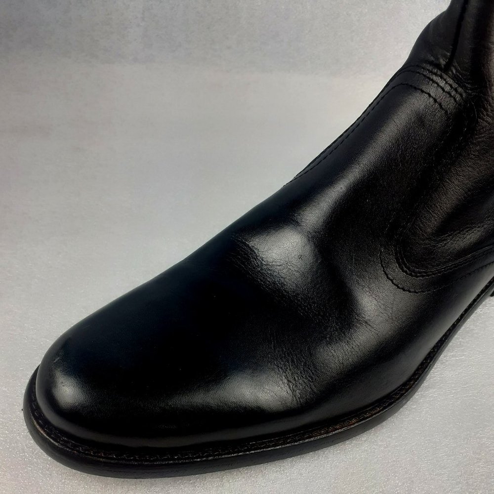 Leather Chelsea Boot 100%Leather Laceless Ankle Zip Boot men11us/10uk=wmns12us